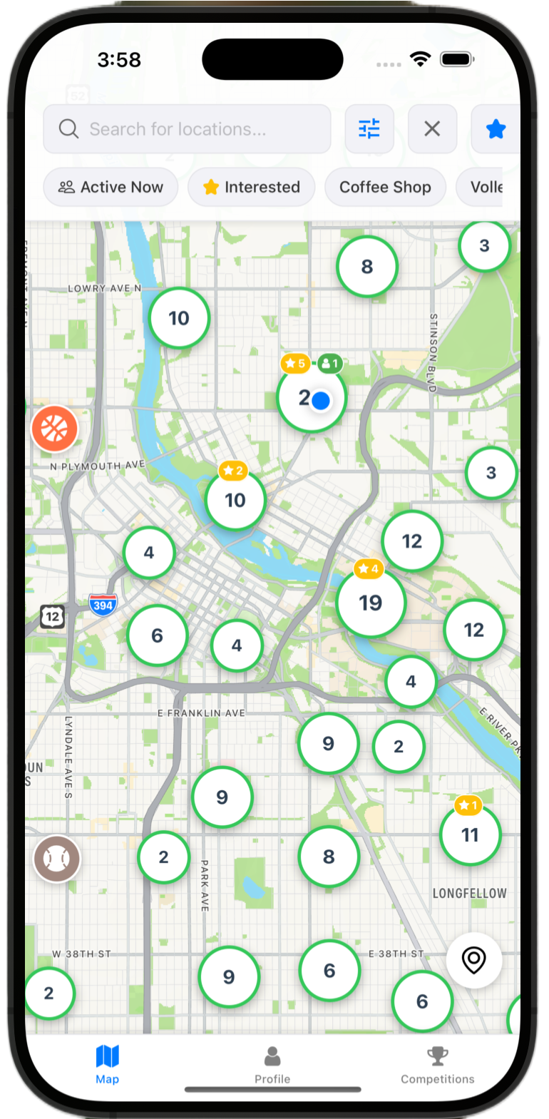 Moblize App - Activity Clusters